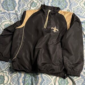NFL Black and Gold Pullover Windbreaker Vintage